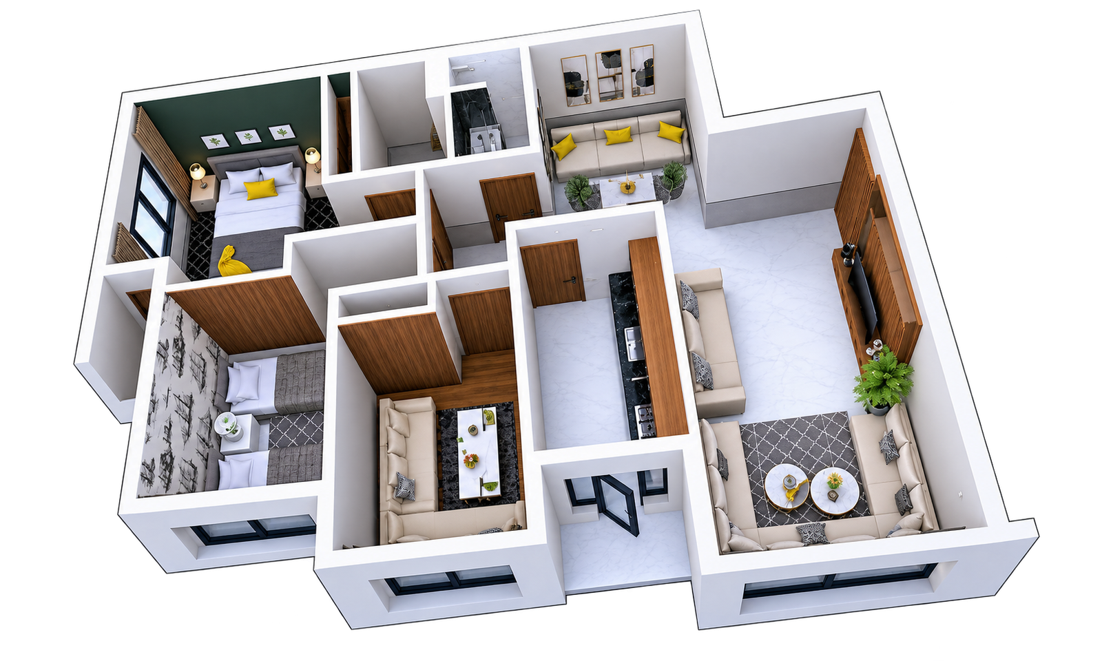 Plan de l'appartement LYS de 85 m²