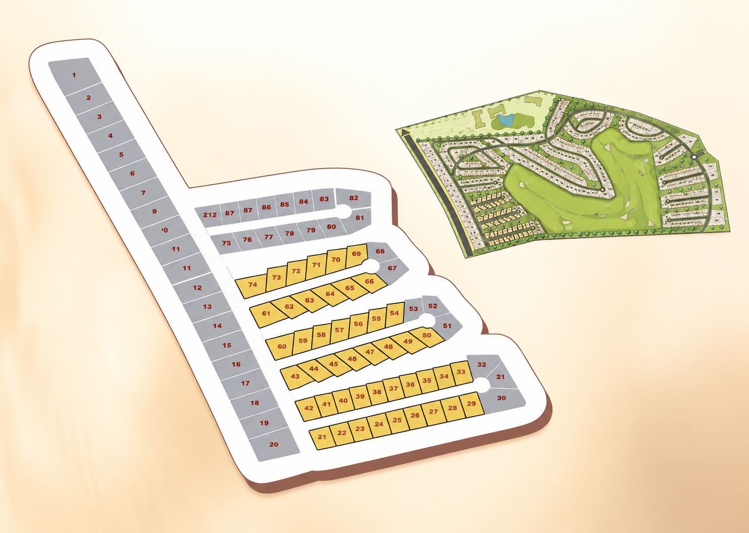 Plan de masse Akenza Golf Resort - Partie 1
